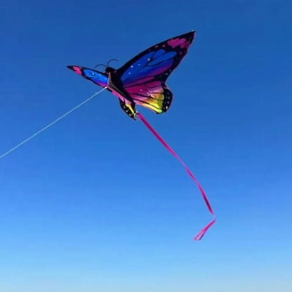 Aquilone Farfalla Colorato Da 1,45 M Per Bambini Volo Facile E Stabile Con Coda Lunga Esterno