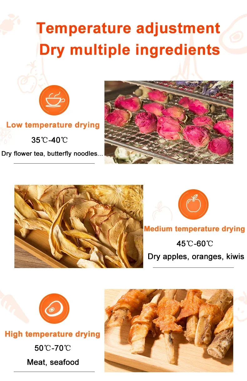 Essiccatore Alimentare Intelligente A 6 8 12 18 Strati Con Timer E Controllo Della Temperatura Per Frutta Verdura Carne
