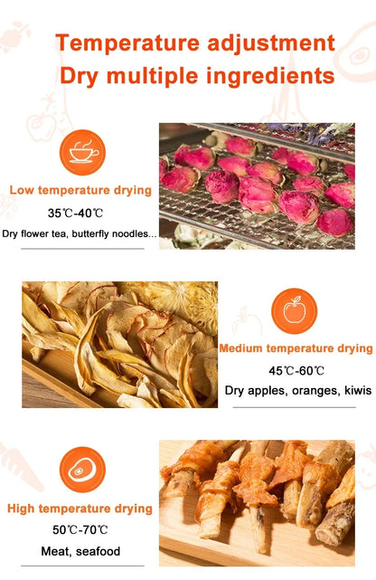 Essiccatore Alimentare Intelligente A 6 8 12 18 Strati Con Timer E Controllo Della Temperatura Per Frutta Verdura Carne