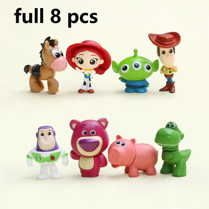 Toy Story 4 Woody Buzz Lightyear Versione Q Action Figure Mini Bambole Giocattoli per Bambini Modellini Regalo di Compleanno per Bambini
