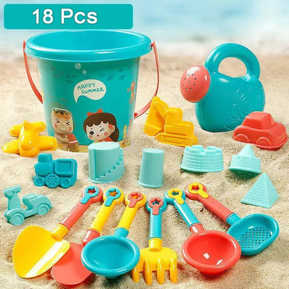 Set Giochi Spiaggia Per Bambini Con Secchiello E Paletta Per Sabbia E Attrezzi Da Acqua Estivi