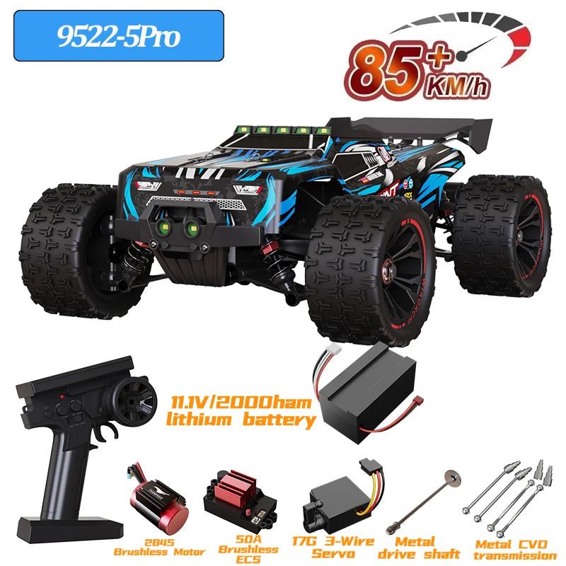9522PRO 85KM/H Auto RC ad alta velocità Brushless a quattro ruote motrici Off-road Drift 1:16 Auto da corsa professionale 9522 50KM/H Giocattolo per ragazzi