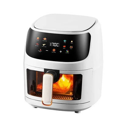 Friggitrice Ad Aria Da 1400W 8L Programmabile E Intelligente Con Touch Led Per Patatine E Pollo