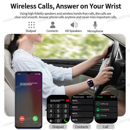 Nuovo Smartwatch con Chiamata BT, Monitoraggio Salute e Sonno, Schermo HD da 1.80'', Orologio Intelligente per Bambini, Impermeabile, Braccialetto Sportivo alla Moda per Donne e Uomini