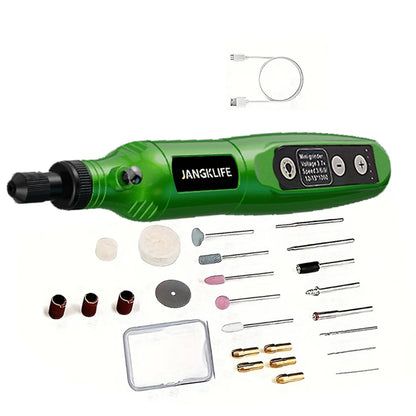Kit Utensili Rotanti Usb Per Incisione Legno Gioielli Metallo Vetro Fai Da Te Precisione