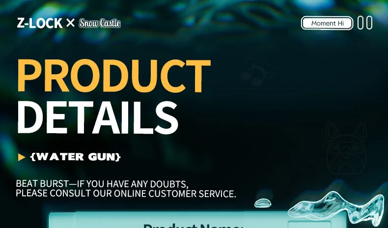 Pistola Ad Acqua Elettrica MK9 Con Luce A Induzione Giocattolo Estivo Per Bambini