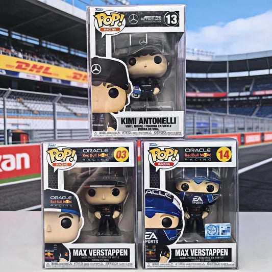 Funko Pop! Originale Figurina in Vinile del Team Mercedes-AMG F1 Andrea Kim Antonelli Max Verstappen - Nuovo Regalo da Collezione Disponibile