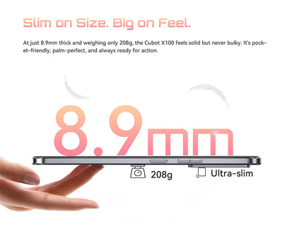 Cellulari Smartphone 5G Cubot X100, Android 15, Dimensity 7025, 6nm, 2.5GHz, schermo da 6.88 pollici 120Hz, 16GB RAM (8GB+8GB estesi), 256GB ROM, fotocamera da 64MP, batteria da 5100mAh, telefoni 5G, NFC telefono, GPS