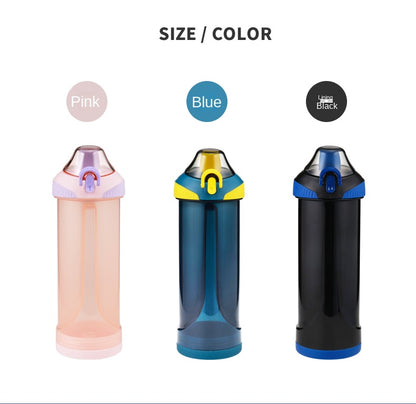Bottiglia Con Scomparto Segreto Capacità Oltre 501 Ml In Plastica Alimentare Ecologica Resistente Al Congelatore