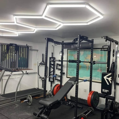Luce Led Esagonale Da Soffitto 6500K Ultra Luminosa 2000 Lumen Per Garage Seminterrato E Palestra Casa 50000 Ore