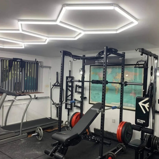 Luce Led Esagonale Da Soffitto 6500K Ultra Luminosa 2000 Lumen Per Garage Seminterrato E Palestra Casa 50000 Ore