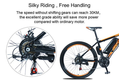 Bicicletta Elettrica Da Montagna 26 Pollici Motore Posteriore 750W 48V Batteria Integrata