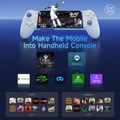 EasySMX M15 Gamepad per Telefono Cellulare Tipo C Controller Meccanico Hall per Android iPhone 15/16 Cloud Gaming Xbox Game Pass