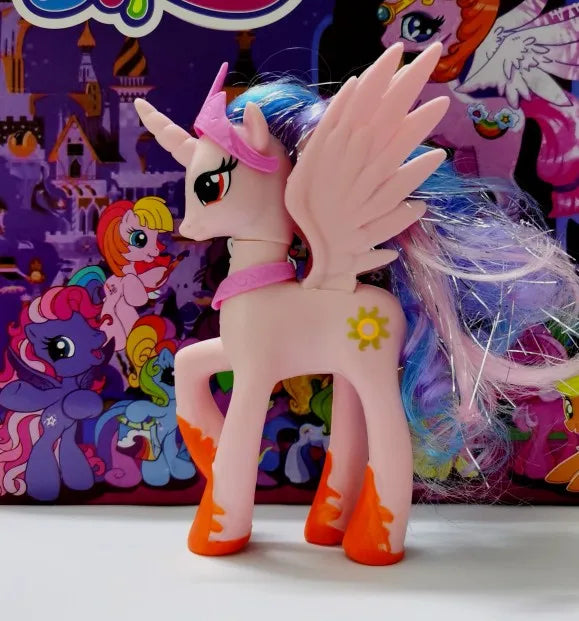 Set di giocattoli My Little Pony Fluttershy Rainbow Dash Twilight Sparkle Princess Cadence Luna Regalo a mano
