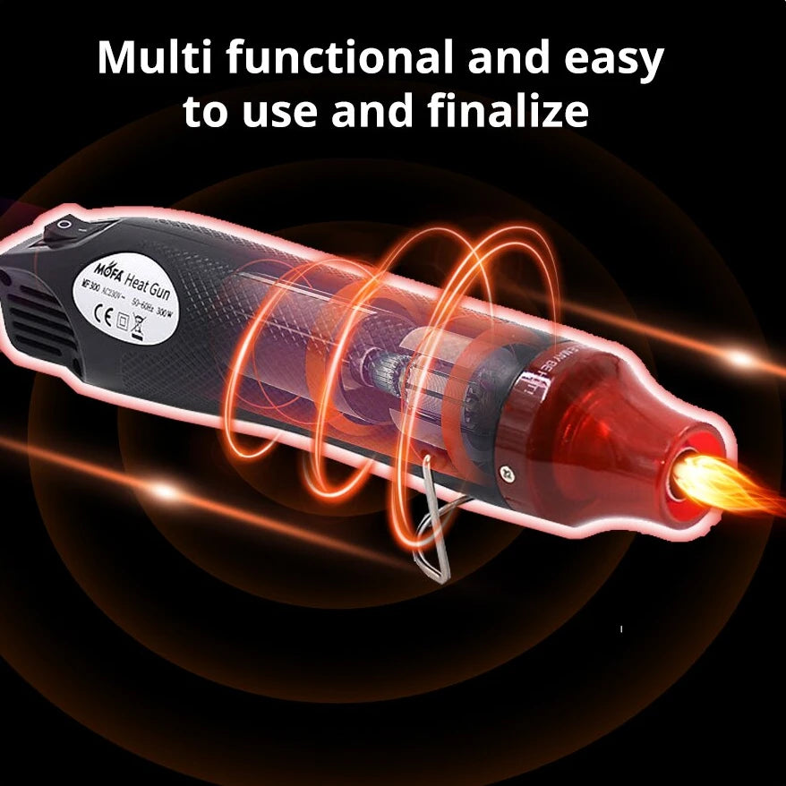 Pistola Ad Aria Calda 300W 220V Per Saldatura E Artigianato Mini Strumento Con Supporto E Funzione Termoretraibile