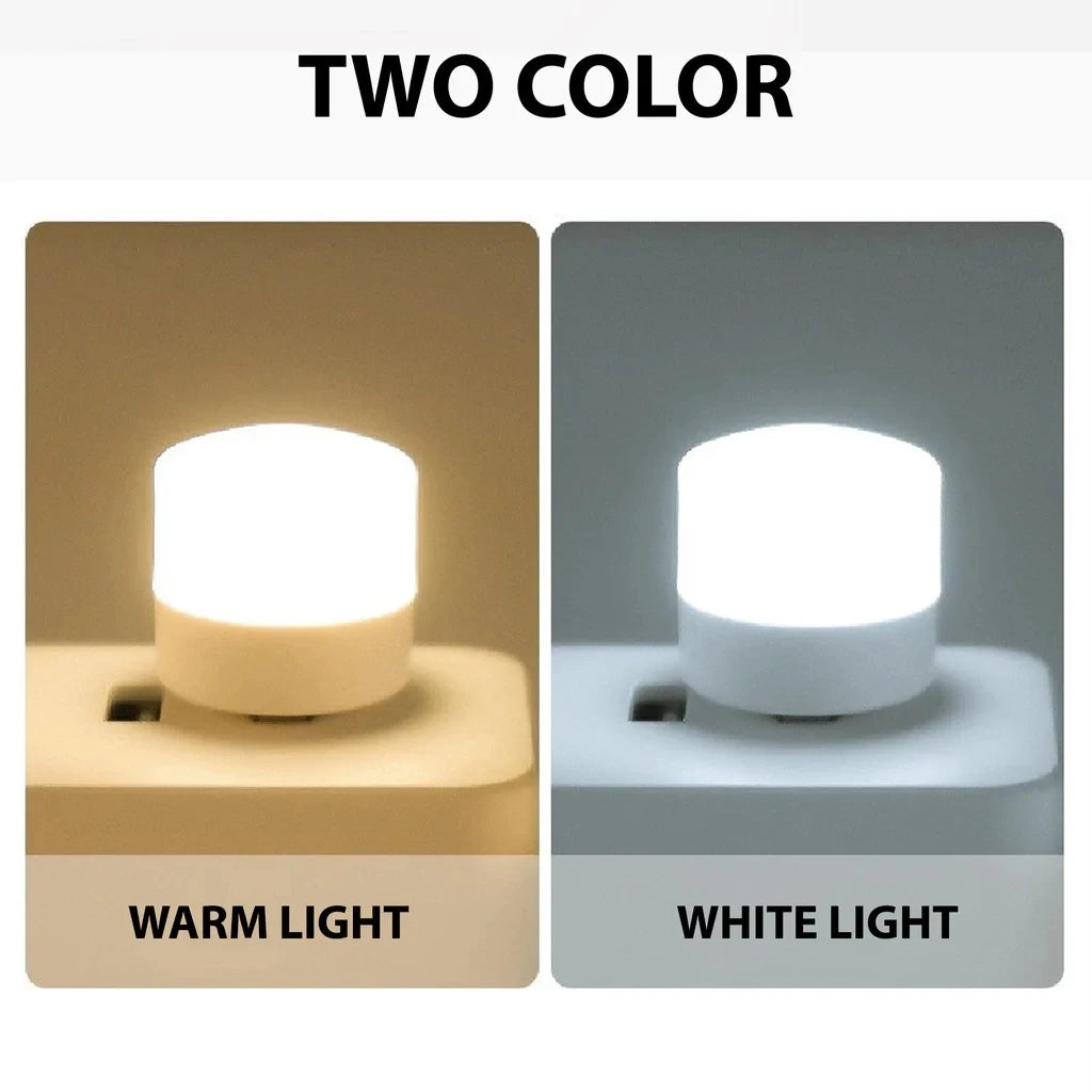 Luce Notturna Usb Mini Led Rotonda Per Lettura Protezione Degli Occhi Lampada Da Lettura Portatile