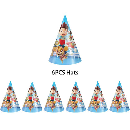 NUOVO Paw Patrol Compleanno Forniture Bomboniere Buon Compleanno Paw Patrol Kit di decorazioni per feste Piatto a palloncino Tazza Borsa regalo Adesivo per bambini