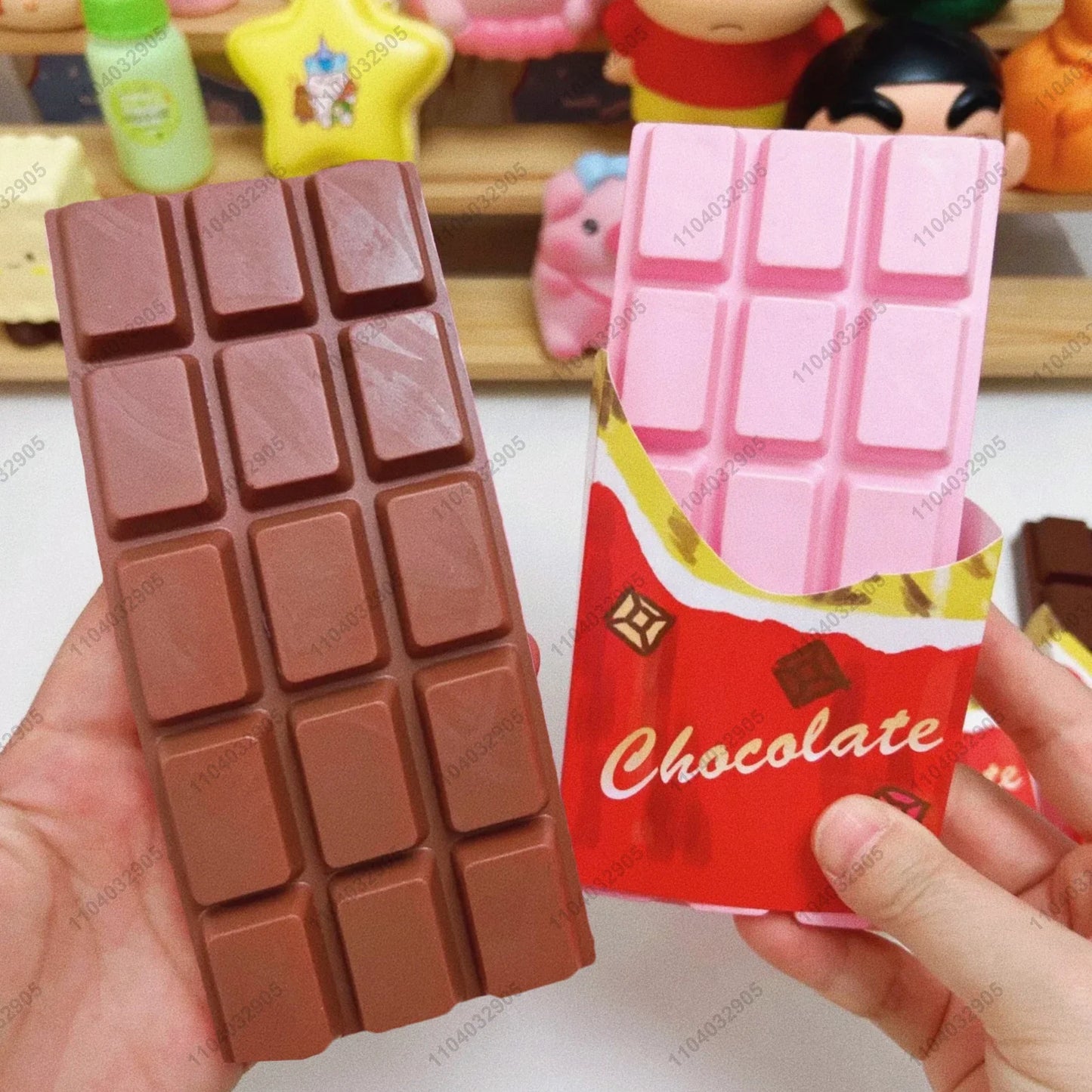 Giocattolo Squishy a lievitazione lenta con barra di cioccolato Morbido e umido Giocattoli agitati per bambini e adulti ASMR Giocattoli antistress sensoriali Regali