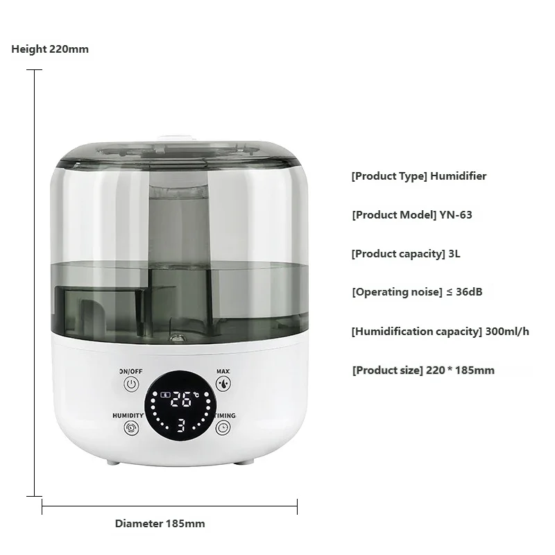 Diffusore Di Aromi Per Piante Silenzioso Umidificatore Da 3 Litri Con Timer Remoto