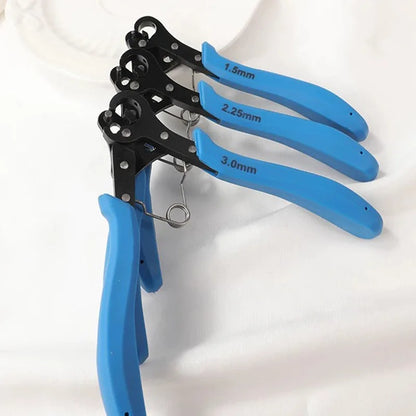 Set di pinze per filo da 1,5/2,25/3 mm per avvolgimento del filo, riparazione di flessioni, strumento per la creazione di gioielli, pinze a becchi tondi per avvolgimento di anelli metallici