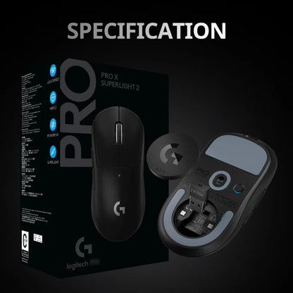 Mouse da gioco wireless Logitech G PRO X SUPERLIGHT 2, mouse di grado professionale da 60 g con 5 pulsanti programmabili, sensore DPI 44k, sostituzione 8 kHz