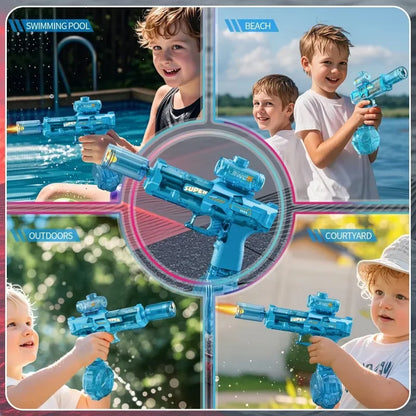 Pistola Ad Acqua Elettrica Con Led E Sensore Automatico Giocattolo Estivo Per Bambini Piscina E Spiaggia
