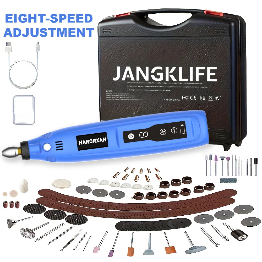 Kit Utensili Rotanti Usb Per Incisione Legno Gioielli Metallo Vetro Fai Da Te Precisione