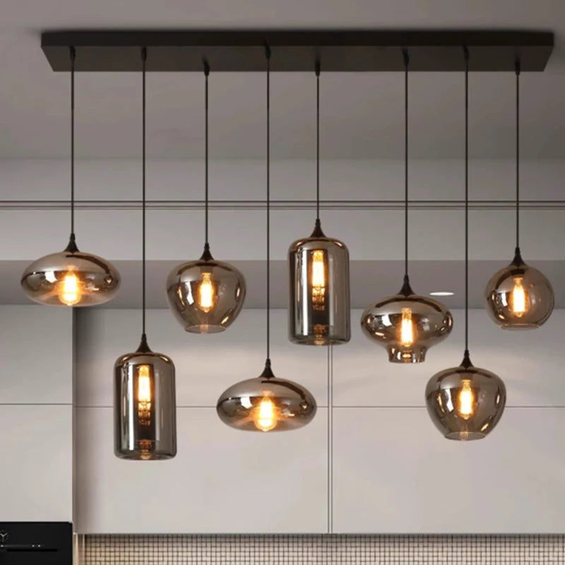 Lampada Sospensione Led Moderna In Acciaio Inossidabile Spazzolato per Soggiorno E Sala Da Pranzo