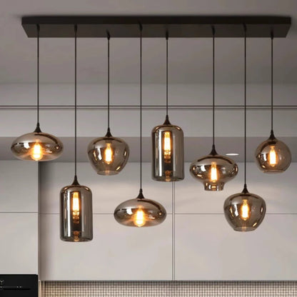 Lampada Sospensione Led Moderna In Acciaio Inossidabile Spazzolato per Soggiorno E Sala Da Pranzo