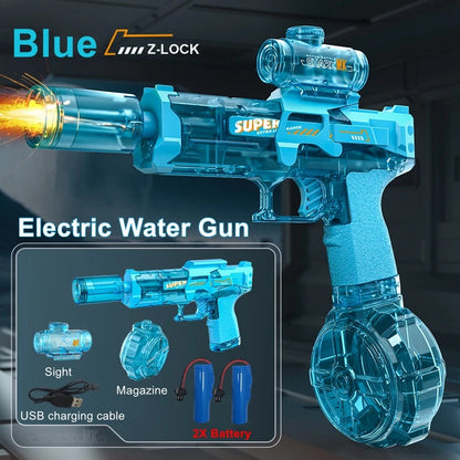 Pistola Ad Acqua Elettrica Con Effetto Fiamma E Luce Led Per Spiaggia E Piscina Estiva