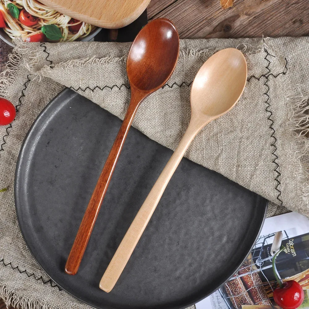 Set Utensili Da Cucina In Legno Cucchiai Per Zuppa Cucchiaini Da Tè E Miele Strumenti Di Cottura