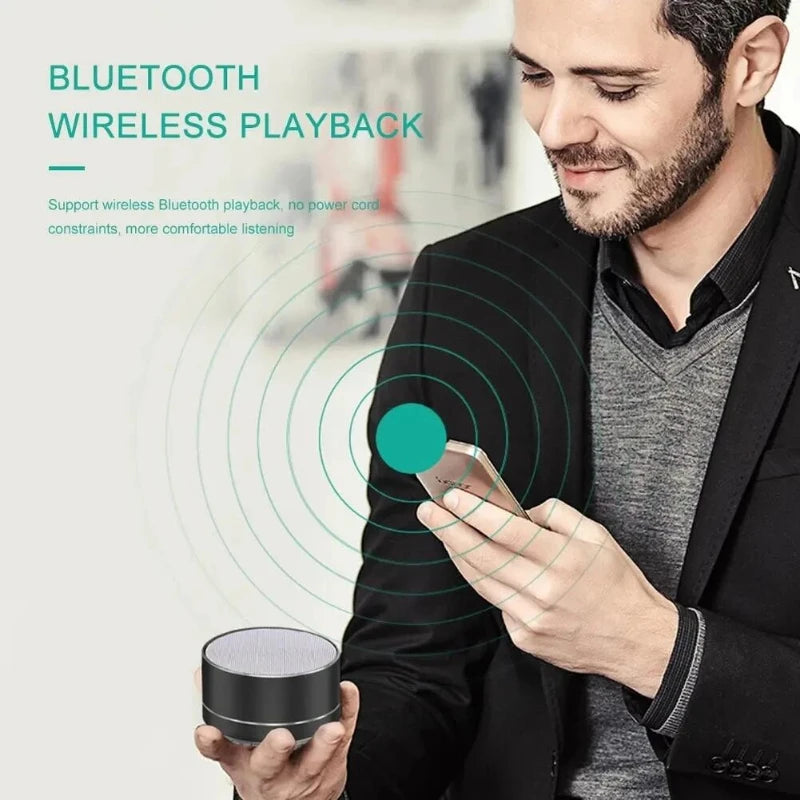 A10 Subwoofer esterno Mini altoparlante portatile Radio FM Altoparlante musicale Altoparlante wireless in lega di alluminio