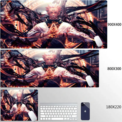 Jujutsu Kaisen Gojo Mousepad Giappone Hot Anime Mouse Pad PC Cool Gaming Tastiera Tappeto XXL Laptop Tappetino da scrivania esteso Nuovo Gamer Tappeto