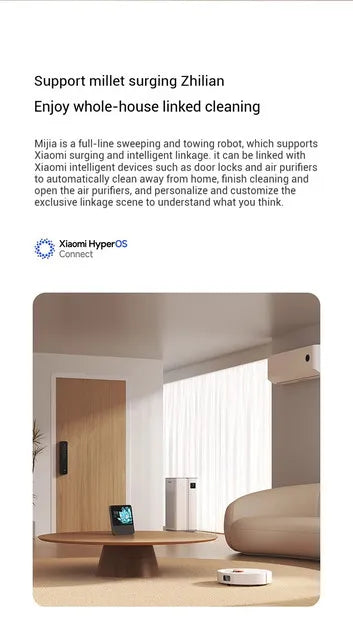 XIAOMI MIJIA Robot Aspirapolvere Autonomo H40, Pulizia Intelligente per la Casa, Spazzamento ad Alta Velocità, Pulizia Rotante, Aspirazione Ciclonica 10000PA, Laser LDS