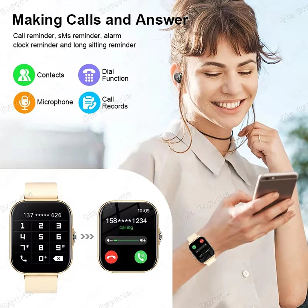 20226 Nuovo smartwatch da 1,83 pollici Notifiche di chiamata Monitoraggio del sonno Monitoraggio dell'attività Smart Watch compatibile con Android e iOS