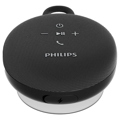 Philips TAS1120 Altoparlante Bluetooth da 800 mAh, cassa audio impermeabile per interni ed esterni con ventosa e cordino, altoparlante portatile per esterni