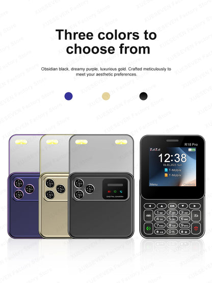 Telefono Mini Dual Sim Con Schermo Rotante Da 2,4 Pollici Slider Torcia E Funzione Blocco Contatti