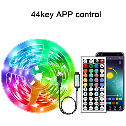 Strisce LED RGB Con Controllo App Nastro Flessibile 5m 10m 20m 30m Per Decorazione Camera Da Letto