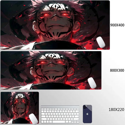 Jujutsu Kaisen Gojo Mousepad Giappone Hot Anime Mouse Pad PC Cool Gaming Tastiera Tappeto XXL Laptop Tappetino da scrivania esteso Nuovo Gamer Tappeto