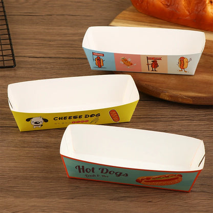 Confezione Da 100 Scatole Monouso Per Hot Dog In Carta Per Catering E Feste Ideale Per Eventi