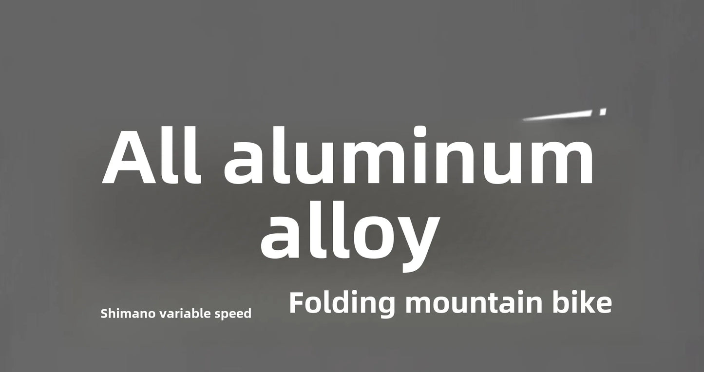 Bici Pieghevole Da Montagna Ultra Leggera Per Adulti Telaio Alluminio 18 Velocità Freno Disco Shimano