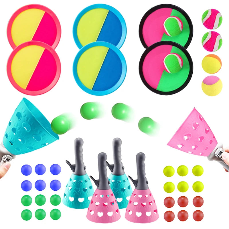 Set Lancio E Cattura Palline Per Giochi All Aperto Per Bambini 3 A 6 Anni Interattivi Genitore Figlio