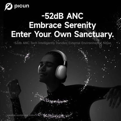 Picun F8 Pro Cuffie Bluetooth Wireless Cancellazione Attiva del Rumore Audio Spaziale 3D e Latenza Bassa