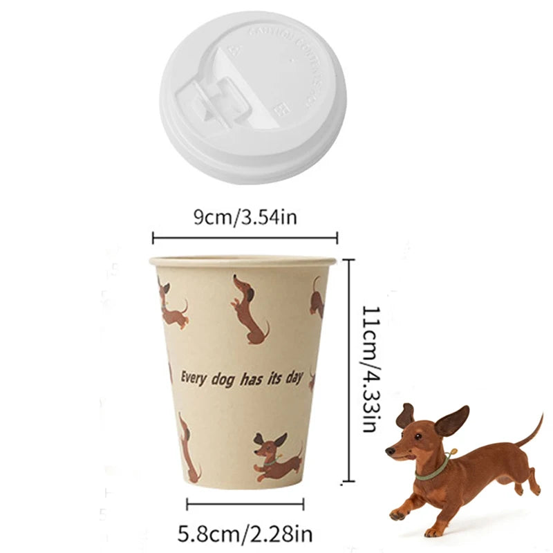 Bicchieri di Carta Usa e Getta con Coperchio 12 oz in Polpa di Bamboo per Bevande Calde o Freddo Ufficio e Casa