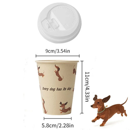 Bicchieri di Carta Usa e Getta con Coperchio 12 oz in Polpa di Bamboo per Bevande Calde o Freddo Ufficio e Casa