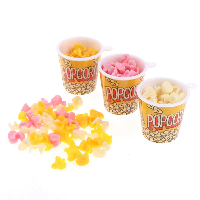 1:12 Snack per secchiello per popcorn in miniatura per casa delle bambole Fai finta di giocattoli per la decorazione alimentare