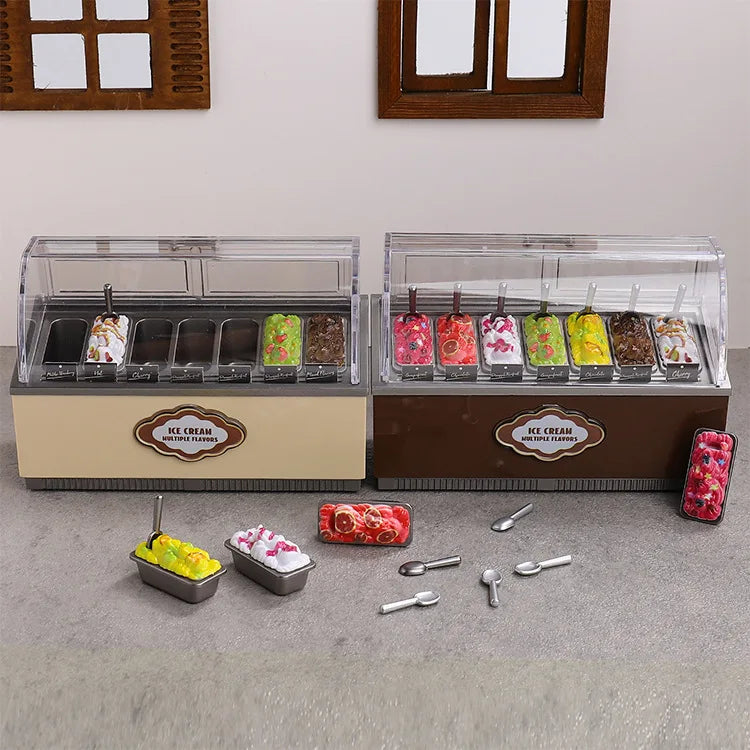 Distributore Automatico Di Gelati In Miniatura Multigusto Per Decorazioni Casa Delle Bambole E Scene Di Supermercato