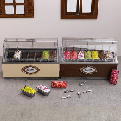 Distributore Automatico Di Gelati In Miniatura Multigusto Per Decorazioni Casa Delle Bambole E Scene Di Supermercato