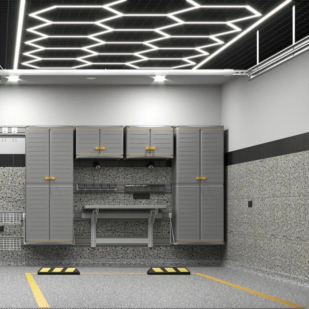 Luce Led Esagonale Da Soffitto 6500K Ultra Luminosa 2000 Lumen Per Garage Seminterrato E Palestra Casa 50000 Ore