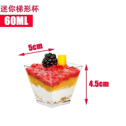 1-100 Pz Usa E Getta di Plastica Mousse Tazza A Forma di Scaletta Tazza Budino Tazza Torta Da Dessert Tazza Antipasto Gelatina Yogurt Mousse tazza di cottura